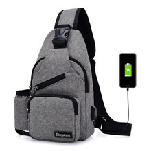 Mochila multifunción con USB para hombre y mujer, bolso de nailon para el pecho, a la moda, hologramas gratis, edición Han, novedad de 2018 2024 - compra barato