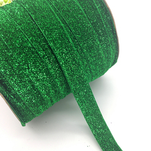 3 Yards 1"(25mm)Wide Glitter Green Velvet Ribbon Headband Clips Bow Wedding Decoration 2024 - buy cheap