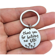 Keychain "Thank You For Helping Me grow" Letter Keychain For Man Woman Jewelry Thanksgiving Gift 2024 - buy cheap