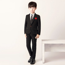 2019 Formal Kid Boy cotton suits Gentleman Clothes 3pcs: jacket+pants+shirt clothing formal big boy clothing Suit for wedding 2024 - buy cheap