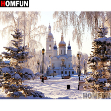 HOMFUN Full Square/Round Drill 5D DIY Diamond Painting "Castle scenery" Embroidery Cross Stitch 3D Home Decor Gift A11761 2024 - buy cheap