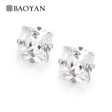 9mm Trendy Prong White Crystal Square Stud Earring For Women 316L Stainless Steel Earring Women Gift Fashion Jewelry Earring N0 2024 - buy cheap
