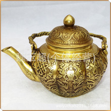 Vaso de cobre de feng shui para decoração caseira, ornamentos de bronze, bule chinês para presente de negócios 2024 - compre barato