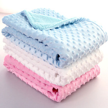 Baby Blanket & Swaddling Newborn Thermal Soft Fleece Solid Bedding Set Cotton Quilt 2024 - buy cheap