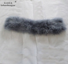Linhaoshengyue Ostrich Hair Fire Feather Fur Collar  55cm Long 2024 - buy cheap