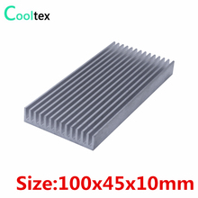 (20 шт./лот) 100x45x10 мм алюминиевый радиатор для чипа светодиодный компьютерный компонент теплоотвода 2024 - купить недорого