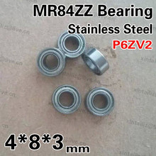 Free Shipping 10pcs stainless steel dental ball bearing medical ball bearing MR84zz 4mm*8mm*3mm 2024 - buy cheap