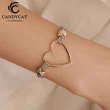 Gold Hollow Out Heart Bracelet Charm Multilayer Chain Bracelets For Women Fashion Friendship Bracelets Party Jewelry Accessories 2024 - buy cheap