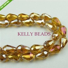 Wholesale Chains BEAD 600pcs 11x8mm Loose Glass Teardrop Beads Crystal Beads For Jewelry Making Bracelet Craft DIY Beads 2024 - buy cheap