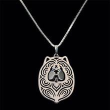 Collares con colgante de aleación de Metal para mujer, Joyería Moderna para amantes del perro Chow, envío directo 2024 - compra barato