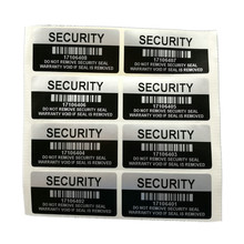 Etiquetas avulsas de segurança, 1000 peças, cor prateada, lacre adesivo com número serial e código de barras 2024 - compre barato
