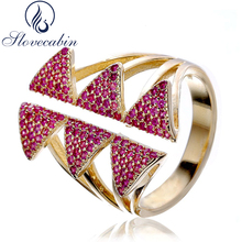 Favorecabin anéis de prata esterlina 925 originais para mulheres, zircônio cúbico vermelho, joias femininas para casamento e noivado na moda 2024 - compre barato