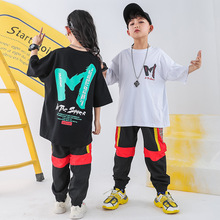 Child Ballroom Dancing Costumes for Girls Boys Jazz Hip Hop Dance Clothes Loose T Shirt Performance Show Jogger Pants Stage Wear 2024 - buy cheap