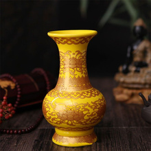 Buddhist Supplies 7 Inch Ceramic Gold Lotus Net Bottles Consecrate Buddha Vase Prayer Bodhisattva Bless Bottle Temple Decoration 2024 - buy cheap