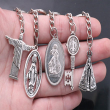 All Catholic cheap keychain gifts, all Saints Jesus cross jewels, gift car key chains 2024 - buy cheap