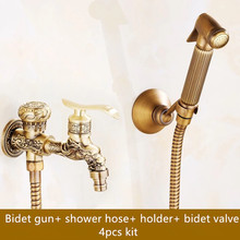 Kit de chuveiro para bidê de bronze, conjunto antigo de chuveiro para banheiro, com mangueira de chuveiro 1.5, kit de banho em bronze 2024 - compre barato