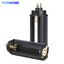 5 pçs 3 aaa bateria preta plastical metal titular caixa tipo cilíndrico para 18650 lanterna tocha 65mm * 21mm em estoque 2024 - compre barato