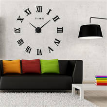 New Arrive Real Home Decorations Quartz Modern Wall Clock Clocks Watch Horloge 3d Diy Acrylic Mirror Wall Stickers 2024 - buy cheap