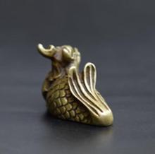 Zhao Collection archaize brass dragon fish small statu 2024 - buy cheap