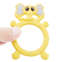Silicone Teethers Animal Elephant Baby Ring Teether Silicone Chew Charms Baby Teething Gift Toddler Toys 2024 - buy cheap