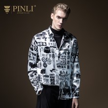 Camisas Para Hombre Pinli Fall 2019 New Men's Wear Chinese Wind Printed Wrinkle Resistant Long Sleeve Shirt Tide B193113091 2024 - buy cheap