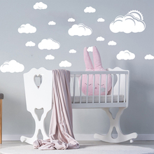Виниловые наклейки на стену для детской комнаты с изображением солнца и облаков 2024 - купить недорого