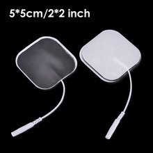 10pcs/lot 5*5cm Reusable Tens Electrodes Pads Self Adhesive Premium Replacement Pads For Digital Physiotherapy Massager 2mm Plug 2024 - buy cheap