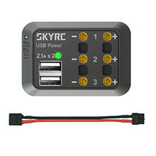 SKYRC 6-18V DC Power Distributor Multi Output 10A XT60 Plug Banana Plug alligator clips USB 5V 2.1A RC part 2024 - buy cheap