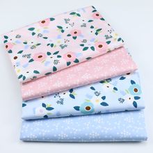 Flower Printed Cotton Floral Fabric For Girl's Dress Sewing Headband Cushions Blanket Doll Clothes Scrapbook DIY Cloth D30 2024 - buy cheap
