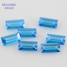 Pedras cz sintéticas em forma de retângulo azul-marinho-tamanhos 2x4 ~ 3x6mm 2024 - compre barato