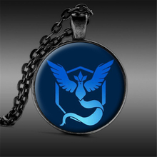 New Fashion Pokemon Go Necklace Game Anime Jewelry Team Valor Mystic Instinct Logo Pendant Long Chain for Women and Men Fans 2024 - buy cheap