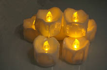 36PCs Flickering Flameless LED Tea Light dipped Wax Dripped Battery Operate Electronic Candles drop tear Wedding Xmas Home Party 2024 - buy cheap