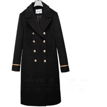 Women Long Winter Double-Breasted Slim Wool Coat 2024 - buy cheap