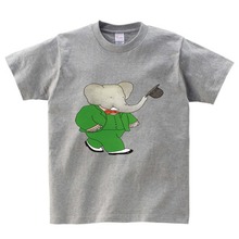 2021 Summer T Shirt children Short Sleeve t shirt Babar the Elephant Print T-Shirt kids cartoon Tops t Shirt for boy girl clothe 2024 - buy cheap