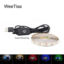 Fita USB LED Strip Backlight 5V 2835 5050 RGB Touch Dimmable Tape Ribbon Light Desk Decor Lamp for TV Background Bias Lighting 2024 - buy cheap