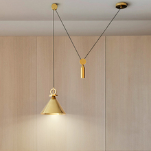 Lámpara colgante Simple de calidad dorada, moderna, Blanca, para comedor, restaurante, dormitorio, sala de estar, oficina y Bar 2024 - compra barato