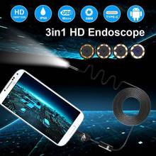 Pripaso 8 LED USB Endoscope Inspection Camera 1200P HD Borescope 3 in1 Waterproof IP68 USB + Micro USB + Type-C Mini Endoscope 2024 - buy cheap