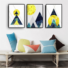 Abstract Geometry Gold Moon Posters and Prints Scandinavian Canvas Painting Minimalist Nordic Style Baby Kids Room Home Decor 2024 - buy cheap