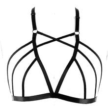 Strappy Crop Top Body Harness Black Top Cage Chest Belt Adjust Plus Size Goth Punk Lingerie Women Garter Belt Festival Rave 2024 - buy cheap