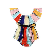 Комбинезон для новорожденных и маленьких девочек 0-24 месяцев, комбинезон с открытыми плечами, одежда для пляжного костюма 2024 - купить недорого