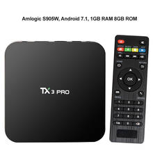 Amlogic S905W Quad Core Android 7.1 Smart TV Box 1GB RAM 8GB ROM TX3 Pro 4K Streaming Media Player Wifi Set Top Box Mini PC 2024 - buy cheap