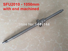 Ball screw SFU2010- 1050mm plus 1pcs RM2010 2010 Ballnut end machined 2024 - buy cheap