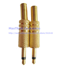 3.5mm Audio Plug Mono GOLD PLATED TV Video Connector, 20pcs , Free shpping 2024 - buy cheap