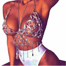 Corrente de corpo de strass feminina, cinto de cintura, top, faixa, sutiã, verão, gota de água, bodychain, jóias de festival de verão, 2019 2024 - compre barato