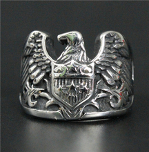 Drop Shipping Biker Style Eagle Ring 316L Stainless Steel Jewelry Cool Design Mens USA Chief Eagle Ring 2024 - buy cheap