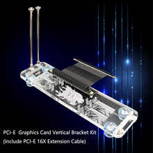 Suporte/base com placa gráfica vertical pci-e 2019 16x, cabo de extensão pci-e com luz led rgb, estojo atx, 3.0 2024 - compre barato