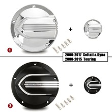 Chromed black CNC Derby Cover Timing cover kits for Harley 00-17 Softail dyna Fat boy Fat bob FLSB 00-15 Touring FLHX FLTR FLHR 2024 - buy cheap