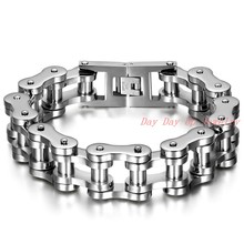 9"*20mm New Polished 316L Stainless Steel Silver Bling Motorcycle Chain Men's Bracelet Bangle Top Quality Fashion Jewelry 2024 - buy cheap