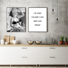 Сексуальные женские постеры и принты на кухне, Современная фотография, настенное художественное полотно, картина с надписью «Голод», декор для стен магазина 2024 - купить недорого