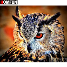 HOMFUN Full Square/Round Drill 5D DIY Diamond Painting "Animal owl" Embroidery Cross Stitch 3D Home Decor A10569 2024 - buy cheap